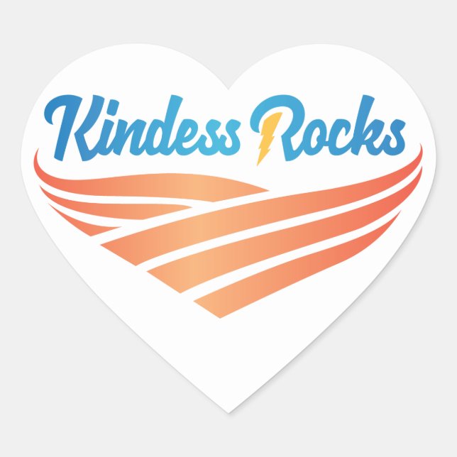 Kindness Rocks Heart Sticker (Front)