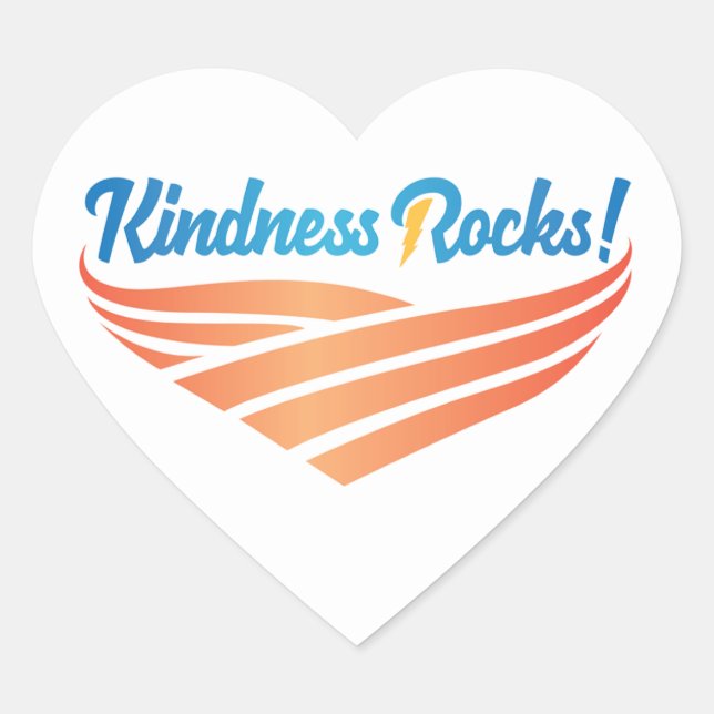 Kindness Rocks Heart Sticker (Front)