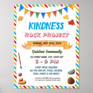 Kindness Rocks project event flyer poster