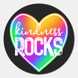 Kindness Rocks Rainbow Classic Round Sticker