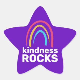 Kindness Rocks Rainbow Star Stickers