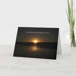 Kindness sends ripples of love and light thank you card