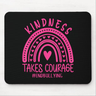 Kindness Takes Courage Support Anti Bullying Pink Mouse Mat