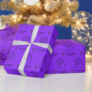 kindness to neighbour purple wrapping paper
