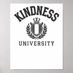 Kindness University - Dark Colour Font Sticker Poster
