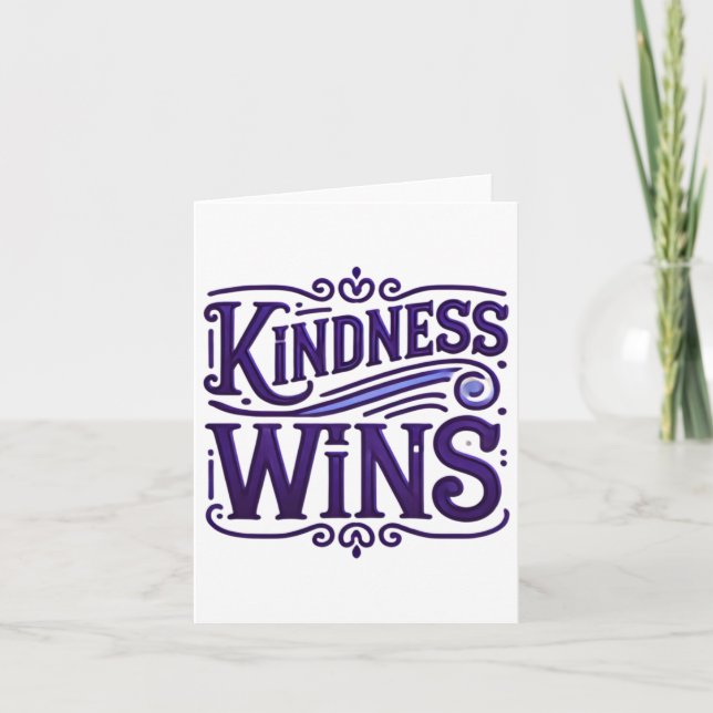 Kindness Wins Sticker  Card (Front)