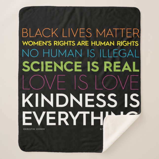 #KindnessIsEverything Sherpa Blanket (Front)