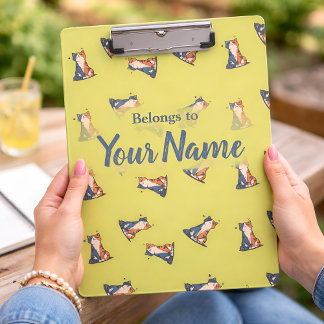 Kindred Paws | Cat Lover | Olive Gold Personalised Clipboard