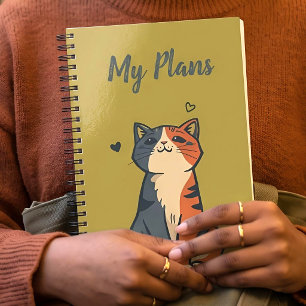 Kindred Paws   Cat Lover   Olive Gold Personalised Planner