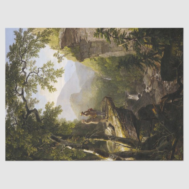 Kindred Spirits, 1849 by Asher Brown Durand Tissue Paper (Front)