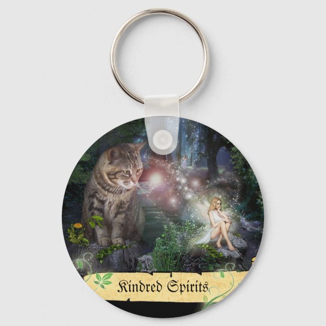 Kindred Spirits 🧚‍♀️😽 Key Ring (Front)