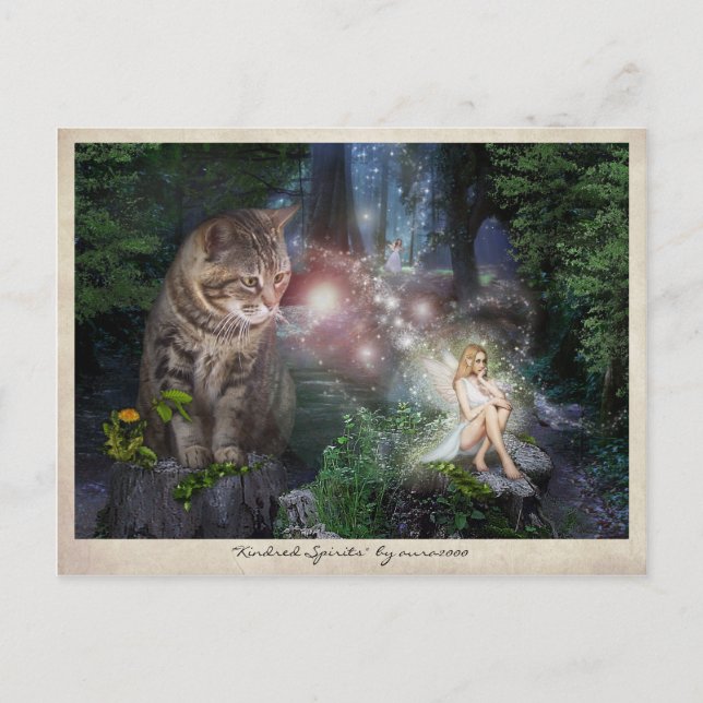 Kindred Spirits 🧚‍♀️😽 Postcard (Front)