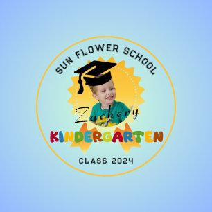Kindy graduation badge photo custom Button