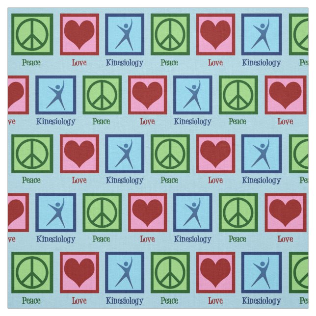 Kinesiologist Peace Love Kinesiology Fabric (Swatch)