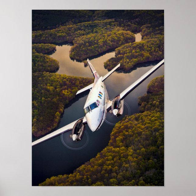 King Air Over Water Poster (Front)