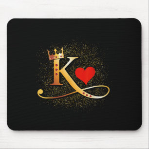 King &amp; Queen Of Hearts Crown Couple Saint Vale Mouse Mat