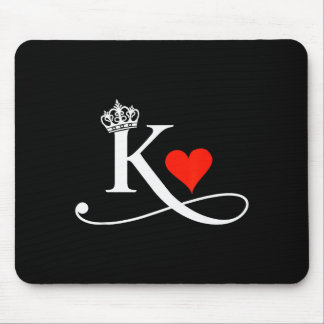 King &amp; Queen Of Hearts Matching Couple Saint V Mouse Mat