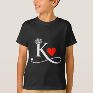 King & Queen Of Hearts Matching Couple Saint V T-Shirt