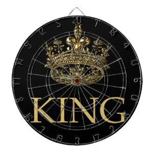 King and Crown Royal Emblem Dartboard