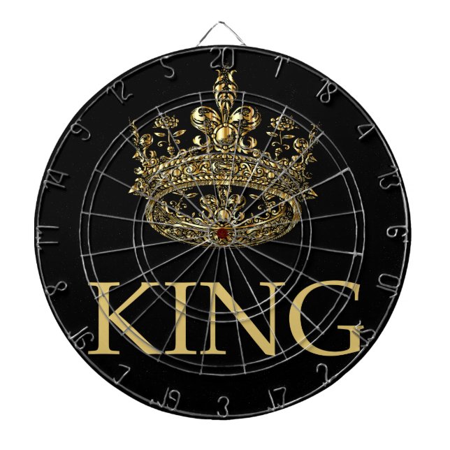King and Crown Royal Emblem Dartboard (Front)