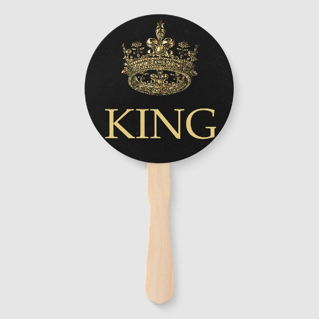 King and Crown Royal Emblem Hand Fan (Front)