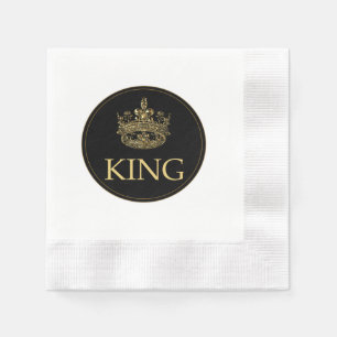 King and Crown Royal Emblem Napkin