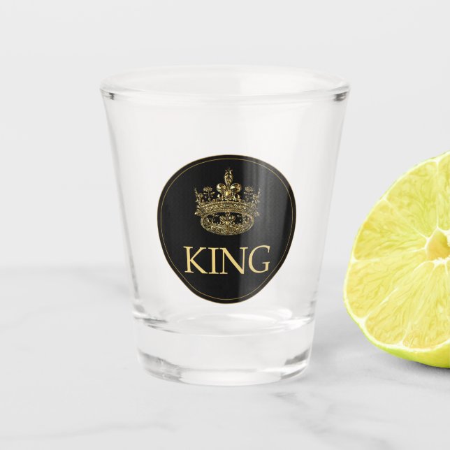 King and Crown Royal Emblem Shot Glass (Front)