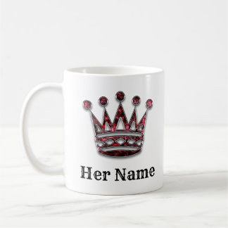 King and Queen Crowns His and Hers Personalised Coffee Mug