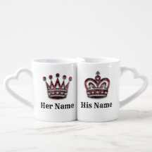 King and Queen Crowns His and Hers Personalised