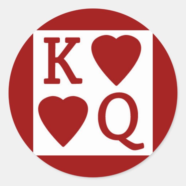 King and Queen of Hearts Stickers (Front)