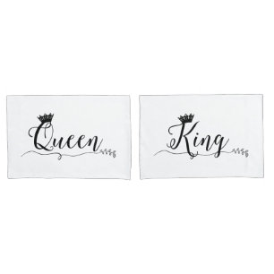 "King" and "Queen"" Pillowcase