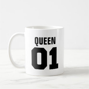 King and Queen (Queen)   Modern Typography Mug
