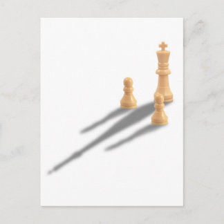 King and two Pawns Postcard