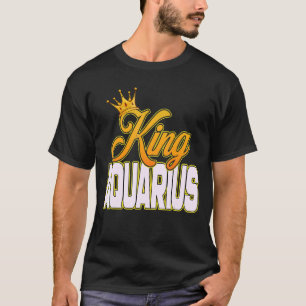 King Aquarius Zodiac Sign Astrology Horoscope Crow T-Shirt