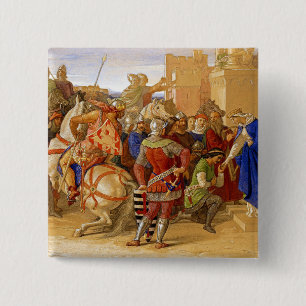 King Arthur and Knights of the Round Table 15 Cm Square Badge