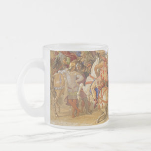 King Arthur and Knights of the Round Table Frosted Glass Coffee Mug