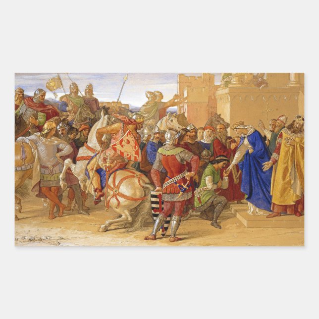 King Arthur and Knights of the Round Table Rectangular Sticker (Front)