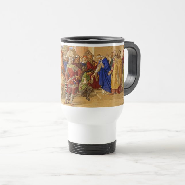 King Arthur and Knights of the Round Table Travel Mug (Front Right)