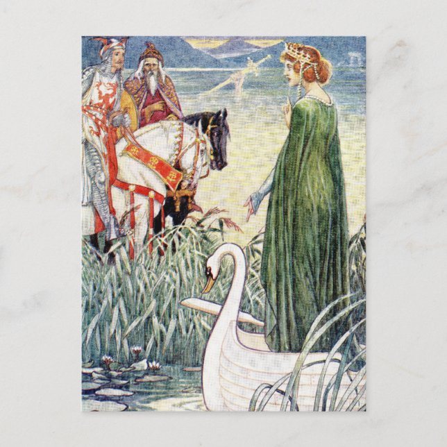King Arthur and the Lady of the Lake Postcard (Front)