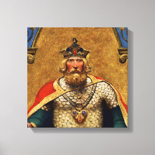 “King Arthur” by NC Wyeth Canvas Print