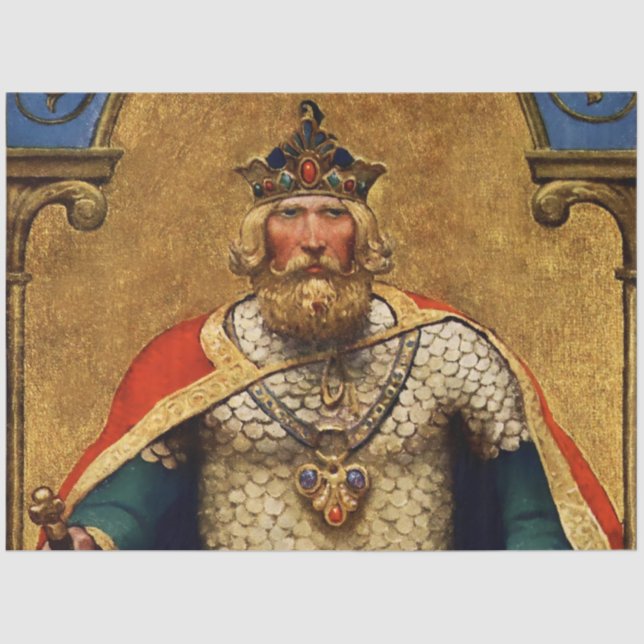 “King Arthur” by NC Wyeth Tissue Paper (Front)