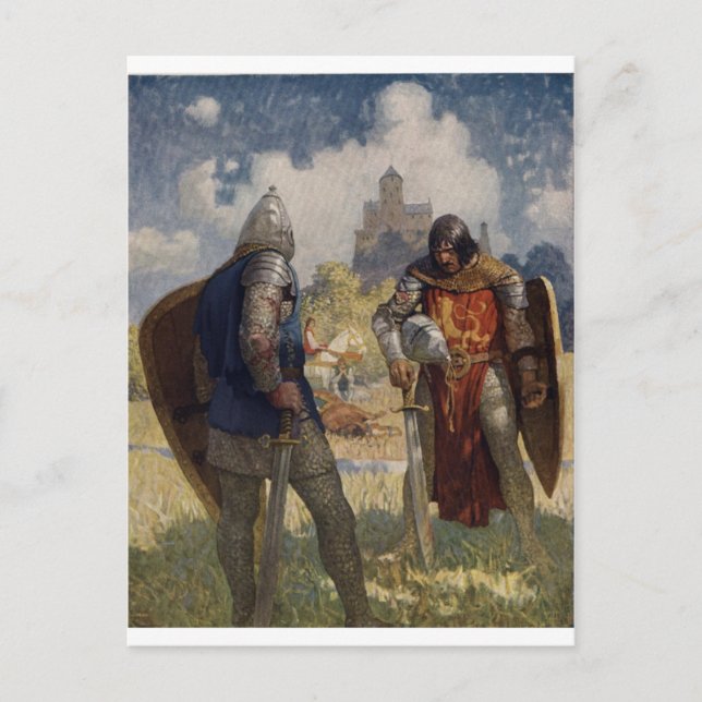 King Arthur & Castle Postcard (Front)