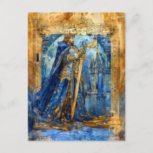 King Arthur Celtic Legendary King of Camelot Postcard