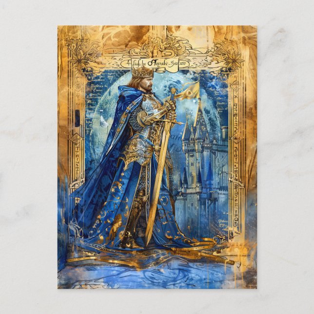 King Arthur  Celtic Legendary King of Camelot Postcard (Front)