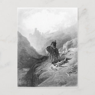 King Arthur discovers the Skeletons Postcard