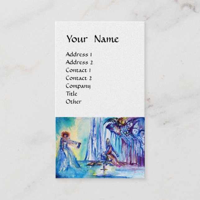 KING ARTHUR ,LADY OF THE LAKE AND EXCALI gold Business Card (Front)