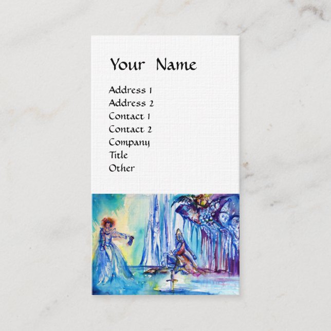 KING ARTHUR ,LADY OF THE LAKE AND EXCALI linem Business Card (Front)