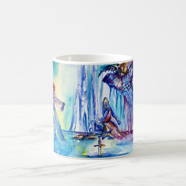 KING ARTHUR ,LADY OF THE LAKE AND EXCALIBUR COFFEE MUG (Center)