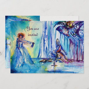 KING ARTHUR ,LADY OF THE LAKE AND EXCALIBUR ice Invitation