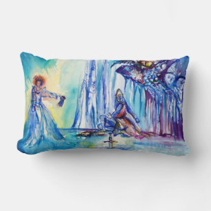 KING ARTHUR ,LADY OF THE LAKE AND EXCALIBUR LUMBAR CUSHION